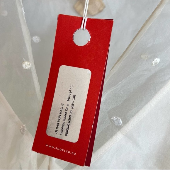 Olivia Von Halle Delphine Sheer Dress - Picture 9 of 15